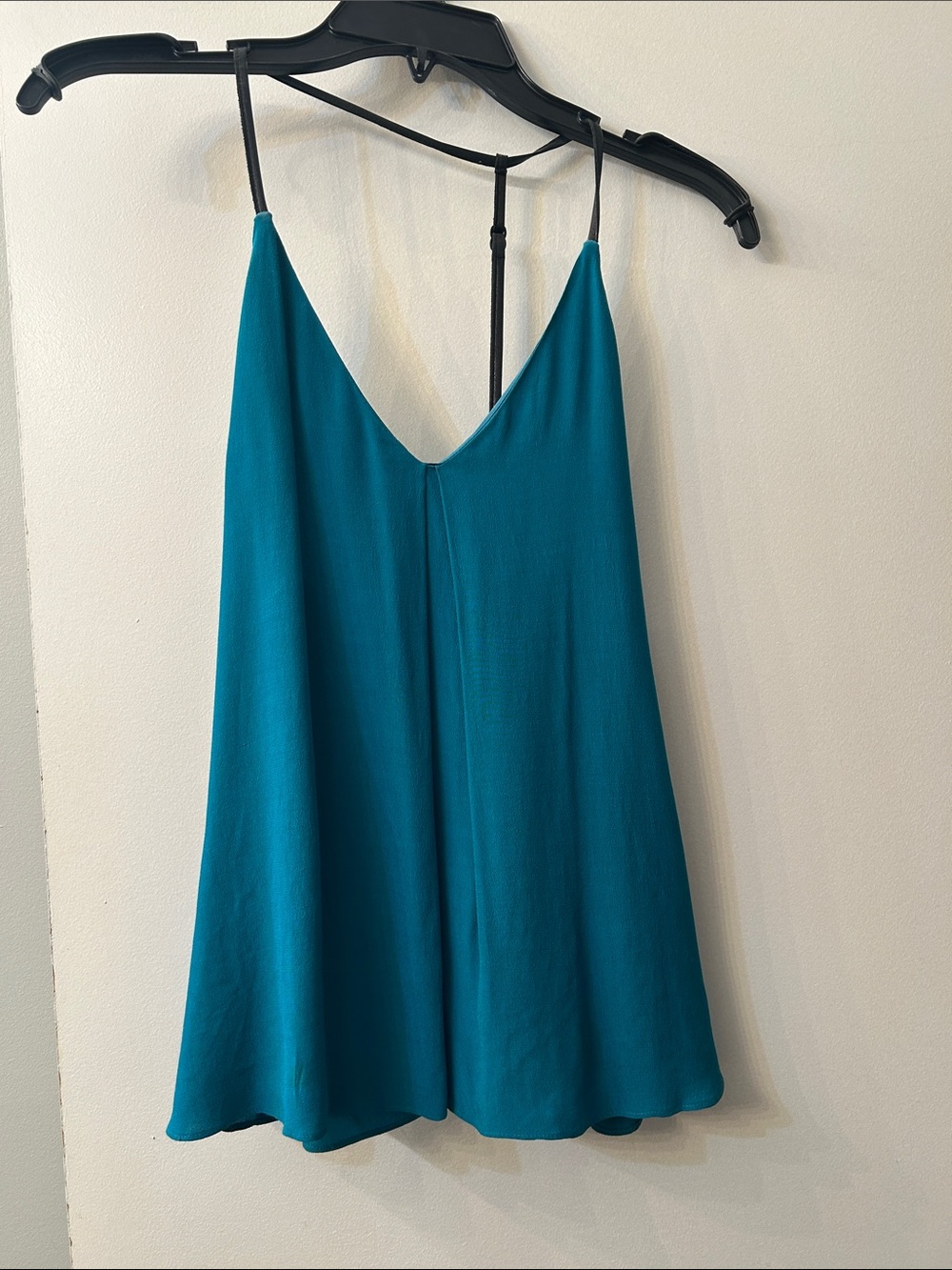Alice + Olivia Teal V-Neck Spaghetti-Strap Cami